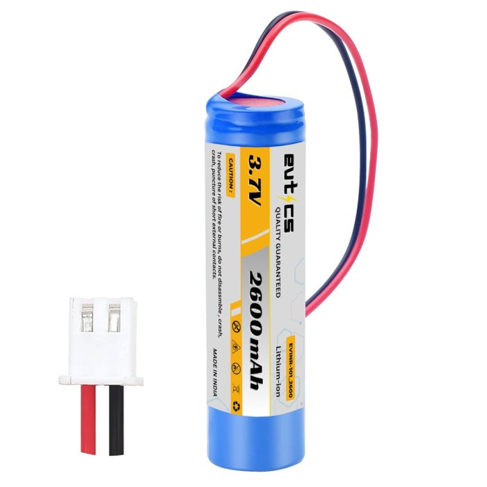 3.7V 2600MAh 1S1P 18650 Rechargeable Lithium-ion Battery JST XH 2.54 Plug