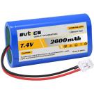 7.4V 2600mAh-19.24wh Rechargeable Li-ion Battery - Elbotics Excellent Super Capacity Lithium Ion Battery with JST PH2.54/2P