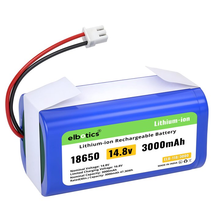 14.8V 3000mAh Replacement Battery Pack Compatible Shark Ion Robot Battery for RV850,RV850BRN, RV850C, 2 Prong